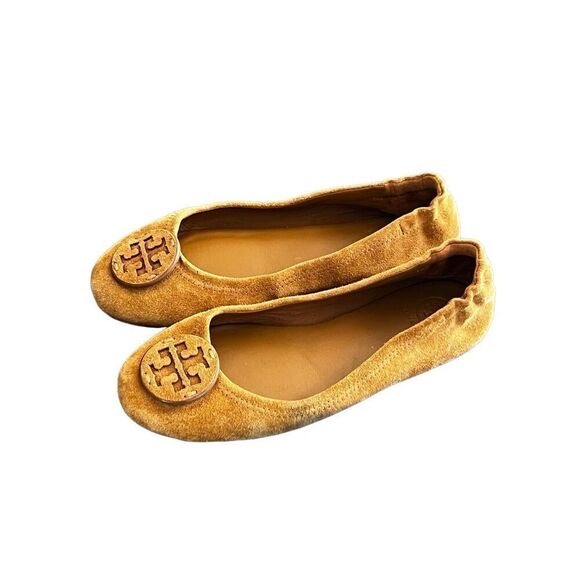 Tori Burch Minnie Travel Suede Ballet Flats size 6.5 - Picture 1 of 14
